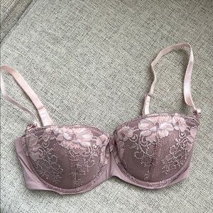 Lace balconette Bra - Pink